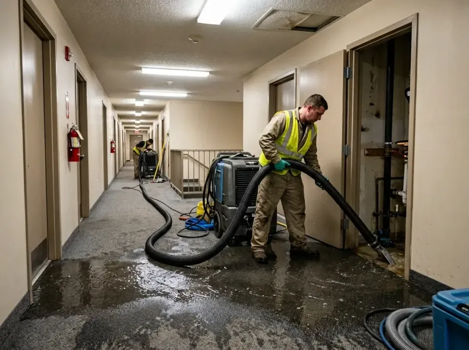 multi-unit-apartment-hallway-f-005 — frequently asked questions, Emergency Burst Pipe Water Extraction & Removal in Aspinwal…